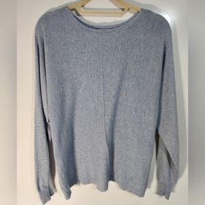 Bianco & Blu Light Blue Cashmere Sweater, Size Large